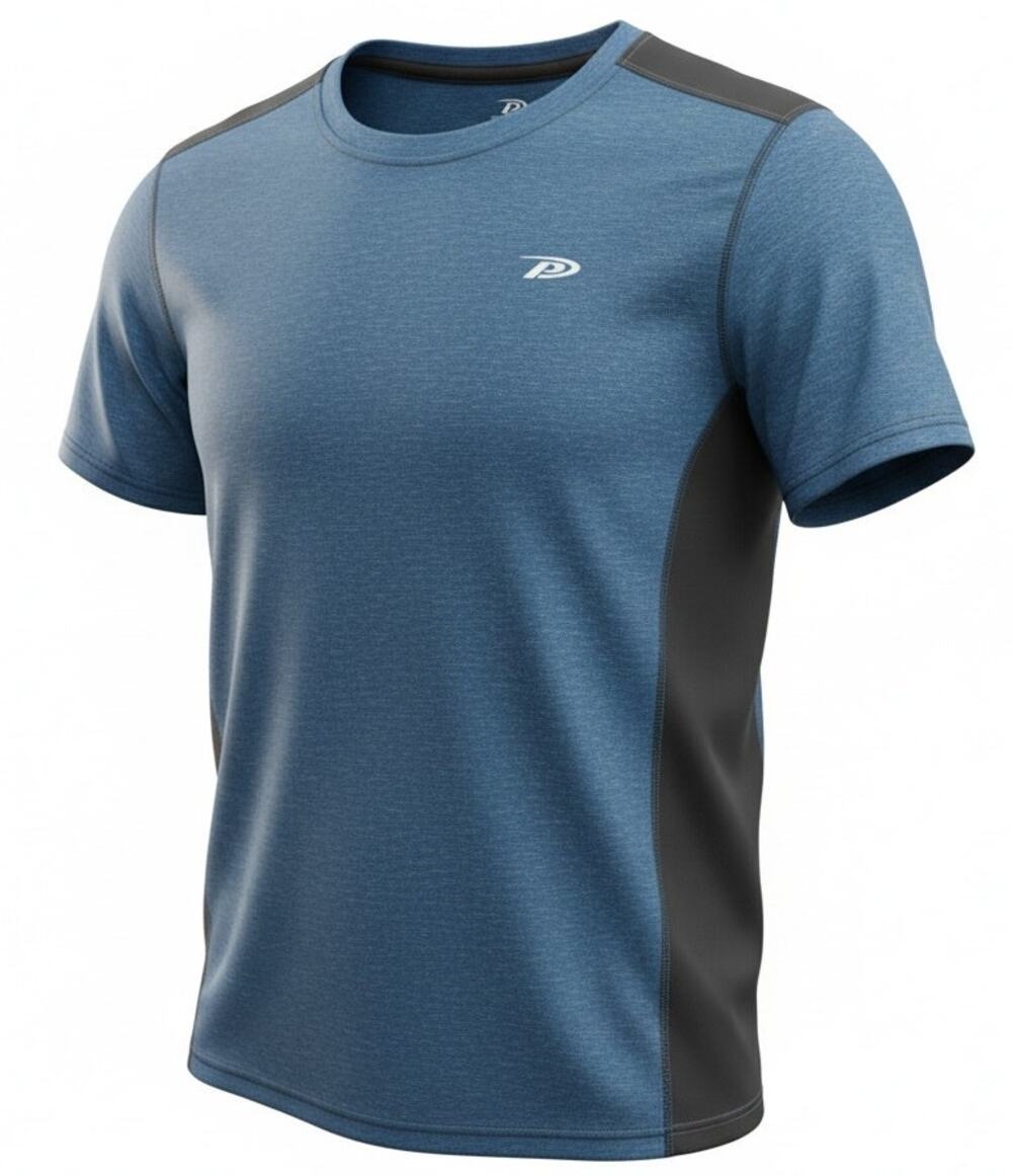 Pro Player Men's Shirt Blue Short Medium Stretchy Activewear Performance Wear